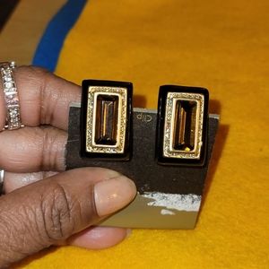 Stunning Carolee Lux Glass Clipon Earrings